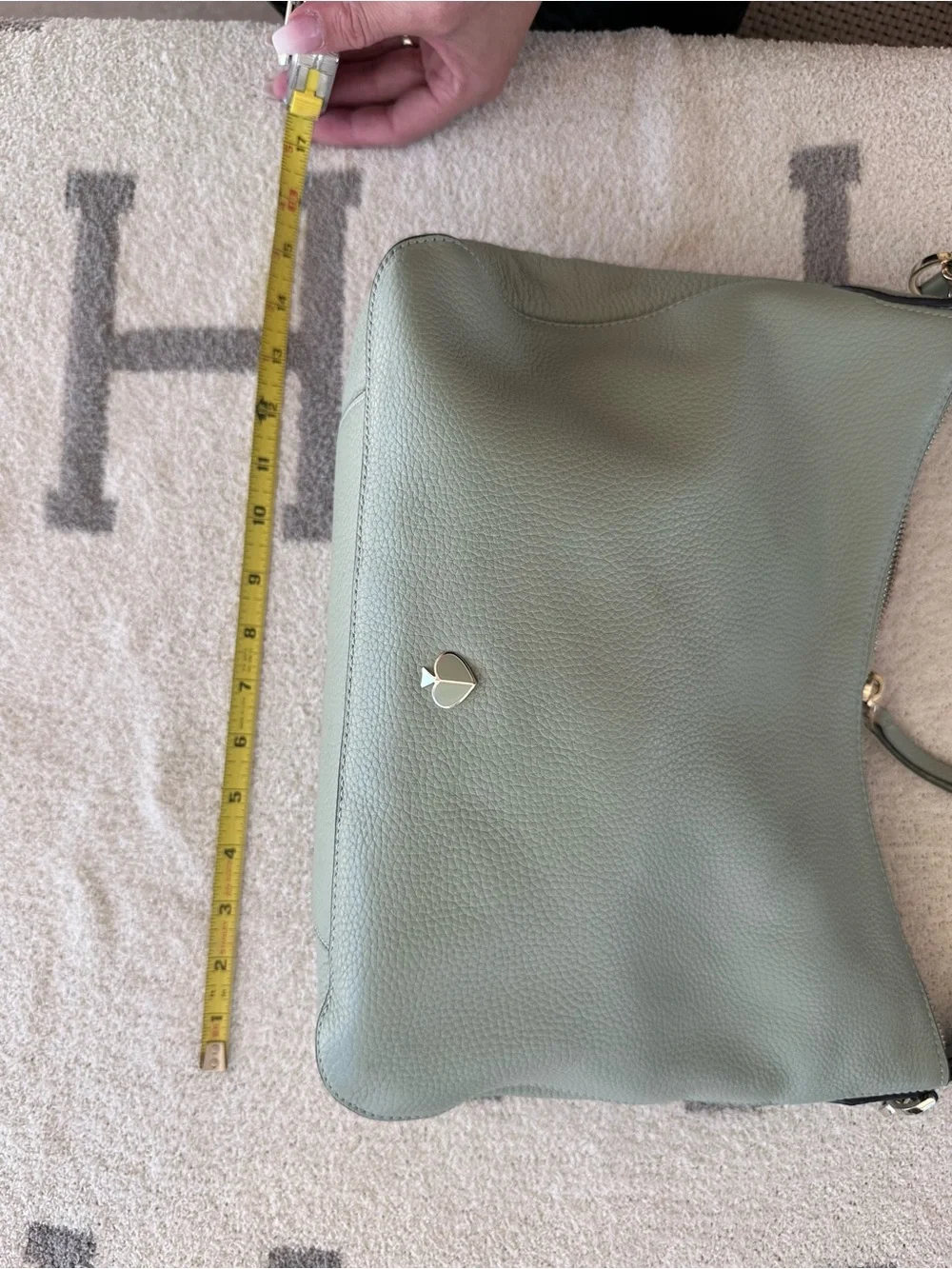 kate spade Pebbled Leather Shoulder Hobo in blue Sage color